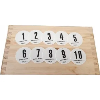 Úlová čísla kruhová černobílá - sada 1-10 značení úlů