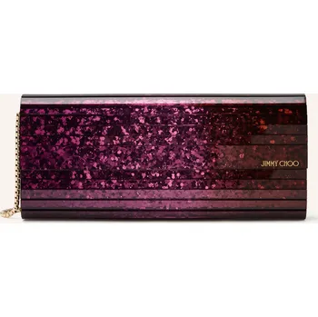 Módní doplněk Jimmy Choo Dámské Psaníčko Sweetie, tmavě červená / stříbrná,...