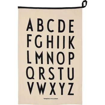 Utěrka Bavlněná kuchyňská utěrka Design Letters Premium Classic 10503004NABLACKABC béžová 12X