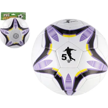 plyšák Míč fotbalový nafouknutý šitý 23cm fialovobílý v síťce