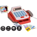 Pokladna malá digitální plastová 18cm s doplňky na baterie se zvukem se světlem