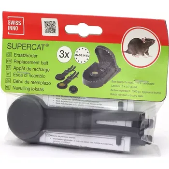 Hubení hlodavce Swissinno Solutions AG SuperCat náhradní návnada pro past na potkany 3ks
