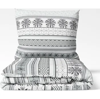 Povlečení Chanar Bavlněné povlečení Šedá zima 140x200 70x90