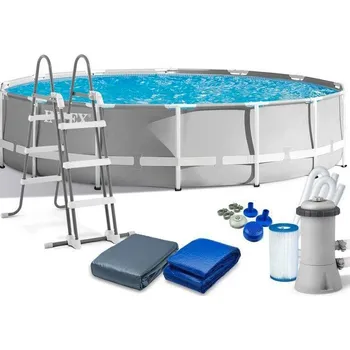 Bazén Rodinný zahradní bazén s filtrací a žebříkem 427 cm x 107 cm