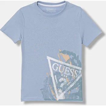 Dětské bavlněné tričko Guess L6RI14.K8HM4.PPY2 modrá 50X, vel. 125-135