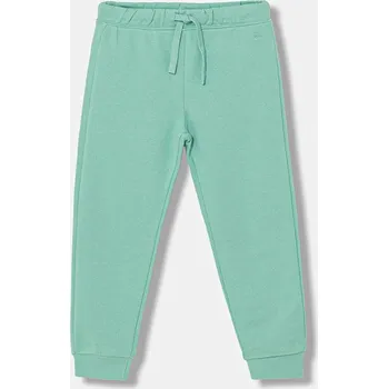 Chlapecké kalhoty Dětské bavlněné tepláky United Colors of Benetton 3J68CF02H.G.Stagionale tyrkysová 65X, vel. 130