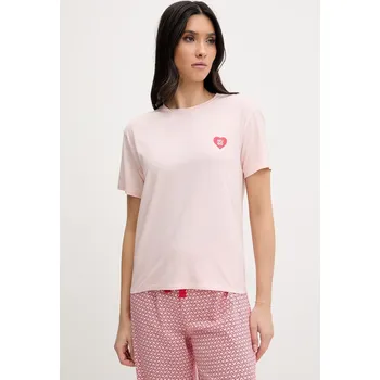 Pánské tričko Tričko HUGO CASUAL T-SHIRT 50556981 růžová 30X, vel. L