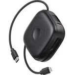 Power bank SWISSTEN Voltbox MagGO s integrovanými kabely (MagSafe + Apple Watch) 10000 mAh černá