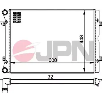 Chladič motoru JPN Chladič vody JPN 60C9065-JPN