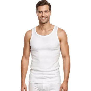 Pánské tílko Výhodné balení 5 kusů - Pánské tílko U806 RISVEGLIA – Pohodlí a styl Barva/Velikost: bílá / M/L