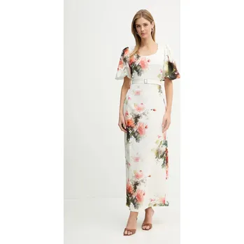 Dámské šaty Šaty s příměsí lnu Silvian Heach HALCYON GPP26282VE béžová 01X, vel. 42