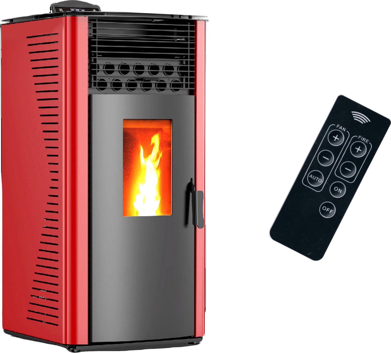 Sannover Peletová kamna Anita 12,2 kW bordó