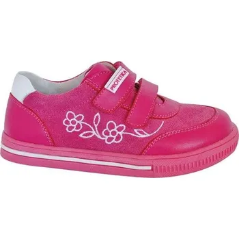 Dívčí polobotky Dětské kožené polobotky TELMA pink