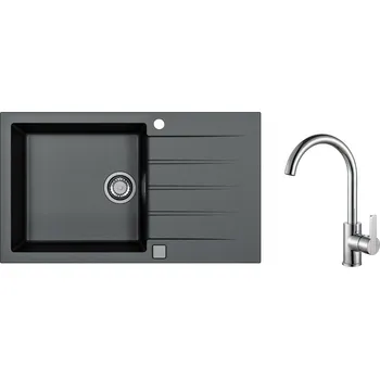 Granitový dřez Alveus SET ALVEUS CADIT 40/91 + BATERIE TONIA CHROM + 5 % sleva v košíku s kódem SLEVA5