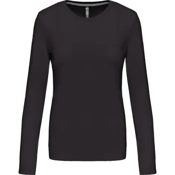 Dámská tunika Dámské triko s dlouhým rukávem Kariban K383 Barva: Šedá tmavá, Velikost: 3XL