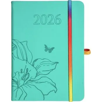 Diář Kalendarz 2026 B6 tyg. Hip Hop miętowy