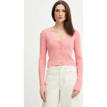 Dámský svetr Kardigan Silvian Heach RAUEN GPP26394CD růžová 30X, vel. L