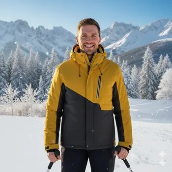 Pánská zimní bunda Killtec 41 žlutá/šedá 3XL