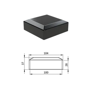 kabelová chránička KOVIAN, s.r.o. Vnější krytka 100 x 100 mm, plastová PE, černá