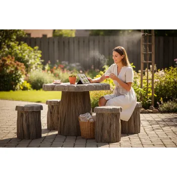 Sedací souprava PROFIBA Betonové posezení Špalek - imitace dřeva