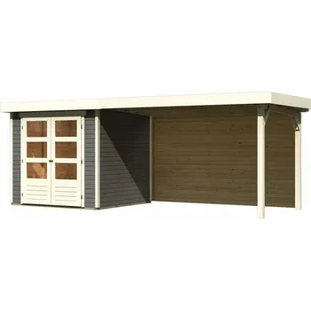 Zahradní domek Dřevěný zahradní domek ASKOLA 2 s přístavkem 280 Lanitplast