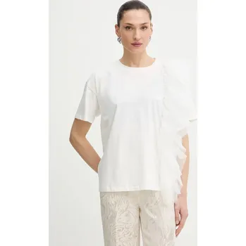 Pánské tričko Tričko Twinset 261AP2165 béžová 01X, vel. M