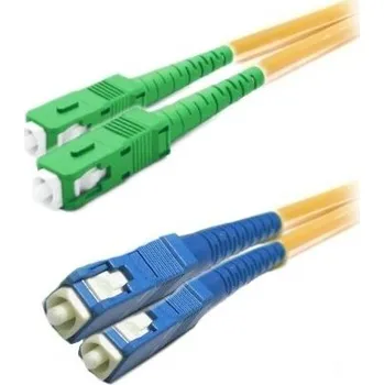 Počítač XtendLan FO patch SC/APC-SC 2m 9/125 duplex, G.652d, LS0H FOP-SCASC-D-2-9