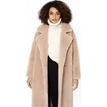 GIODORO Vlněný kabát S Béžová Straight Fit S