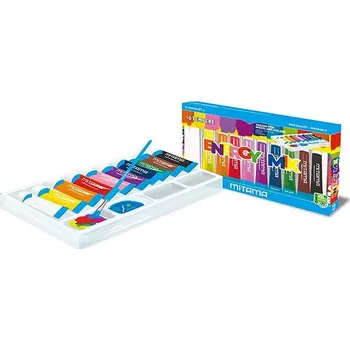 Vodová barva MITAMA Energy mix pratelné, 21 ml x 10 barev