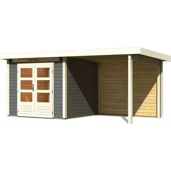 Zahradní domek Dřevěný zahradní domek KANDERN 3 s přístavkem 235 Lanitplast