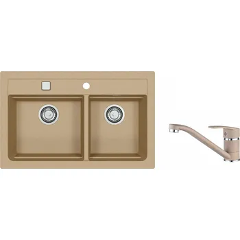 Granitový dřez Alveus SET ATROX 50 / 55 + BATERIE NINA 55 + 5 % sleva v košíku s kódem SLEVA5