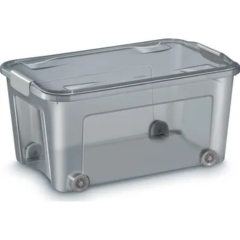 Úložný box Plastová krabice Shadow - recyklovaný materiál, šedá, 43 l