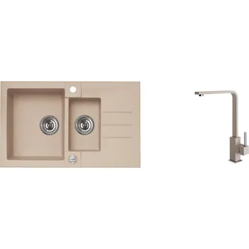 Granitový dřez Alveus SET ROCK 70/55 + BATERIE AFRA 55 + 5 % sleva v košíku s kódem SLEVA5