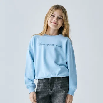 Dívčí mikina Reserved - Mikina s potiskem - bleděmodrá - 899HV-05X - 899HV-05X-116