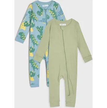 Sinsay - Sada 2&nbsp;kusů bavlněných overalů - modrá - 643EM-05X - 643EM-05X-86