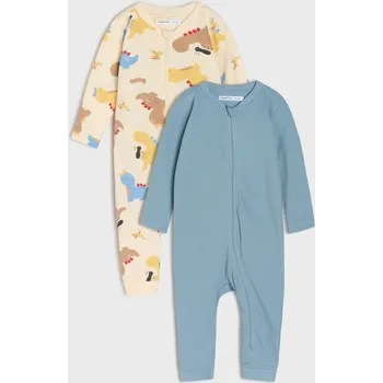 Chlapecké spodní prádlo Sinsay - Sada 2&nbsp;kusů bavlněných overalů - modrá - 635EM-58X - 635EM-58X-56