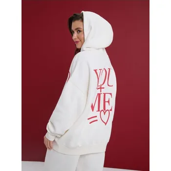 Dámská mikina Sinsay - Mikina s nápisem na zádech - krémová - 037GZ-01X - 037GZ-01X-XS