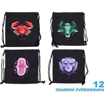 Pytlík na přezůvky černý 35,5x44 cm - Zodiac