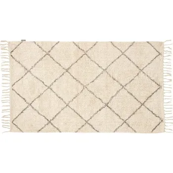 Koberec Bavlněný koberec Hübsch 90 x 150 cm 740303. bílá 00A