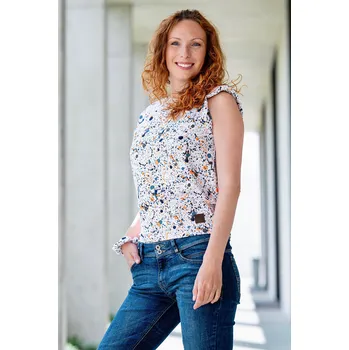 Krásná mamka Elegantní halenka se zdůrazněnými rameny The Power Tee BAVLNA urban splash Velikost: XL