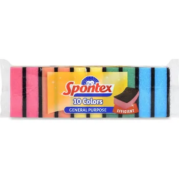 Houbička Houbičky na nádobí Spontex - Colours, 10 ks