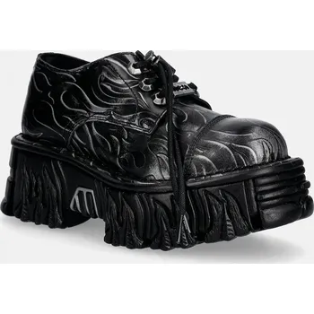 Dámské polobotky Kožené polobotky New Rock GRABADO FUEGO PULIK ACERO CRUST NEGRO M.MILI253CCT.C1 černá 99X, EUR 36