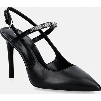 Dámské lodičky Kožené lodičky MICHAEL Michael Kors Dina Flex High Sling Pump 40R6DIHP1L.001 černá 99X, EUR 38.5