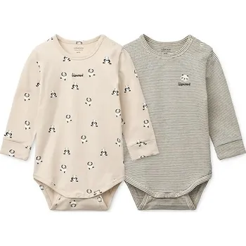 Dětská móda Kojenecké body Liewood Yanni Grow Printed LS Bodystocking 2-pack LW20676.PPY2 béžová 01X, vel. 86-92
