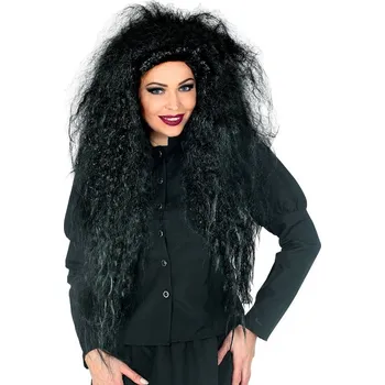 Karnevalová paruka Paruka - černá - bohatá