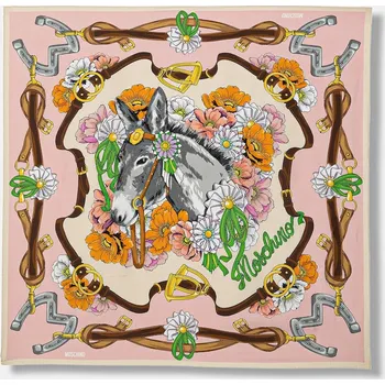 Módní doplněk Hedvábný šátek Moschino M3376.03549 růžová 03A, vel. ONE SIZE