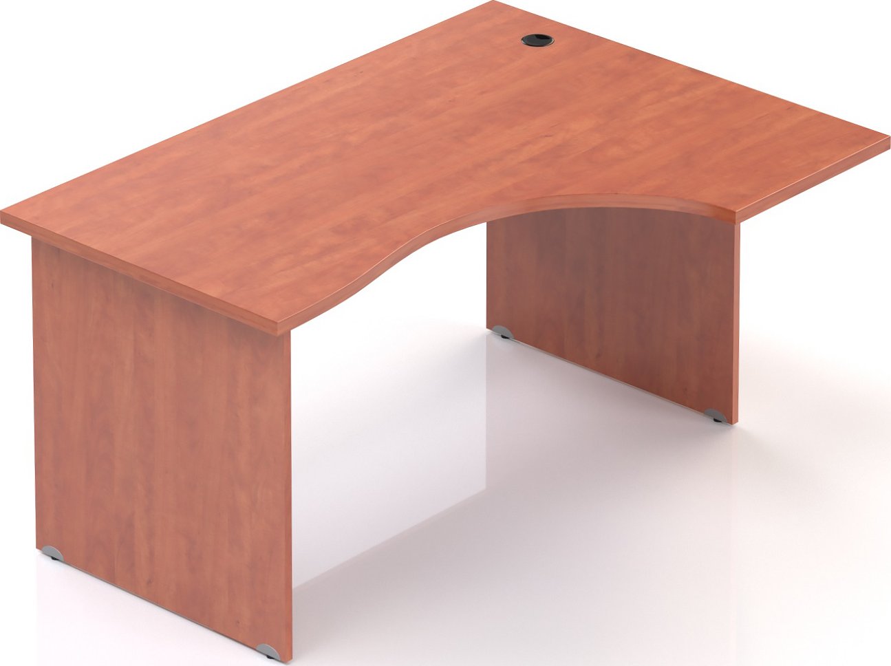 Kancelářský rohový stůl pravý Komfort, dřevěná podnož, 140x70/100x76 cm - BKA18 03 (BKA18 03 - Kancelářský rohový stůl pravý Komfort, dřevěná podnož, 140x70/100x76 cm)