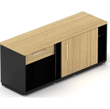 Zásuvkový kontejner Komoda kancelářská EPIC, policová s 1 zás. a dvířky, délka 140cm, 45cm hloubka, L (Kancelářská komoda EPIC, 45cm hloubka, délka 140cm, L,policová s 1 zás. a dvířky)