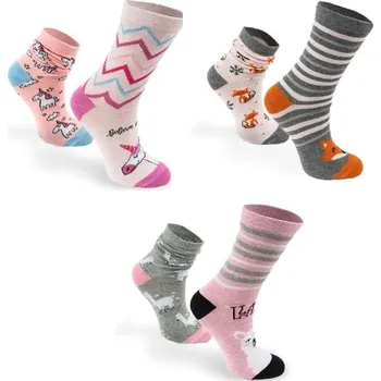 Dětská móda veselé ponožky FUNNY dívčí - 3pack, Pidilidi, PD0132, Holka - 38-39