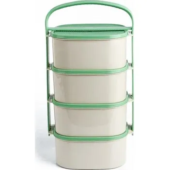 Jídlonosič ALMIPLAST Jídlonosiče 4x 1,2 l zelený